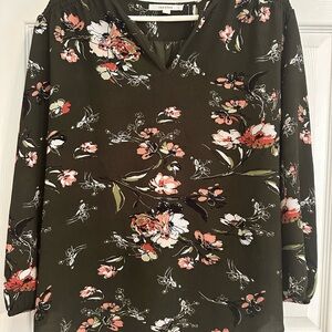 Springy Floral Print Blouse
